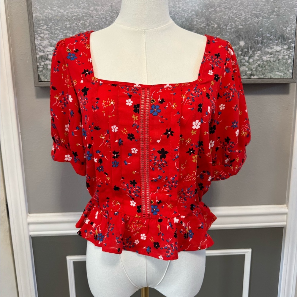 Sienna Sky Red Floral Top